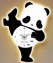 Годинник настінний "Панда" з LED-підсвіткою, 31×40 см YU227