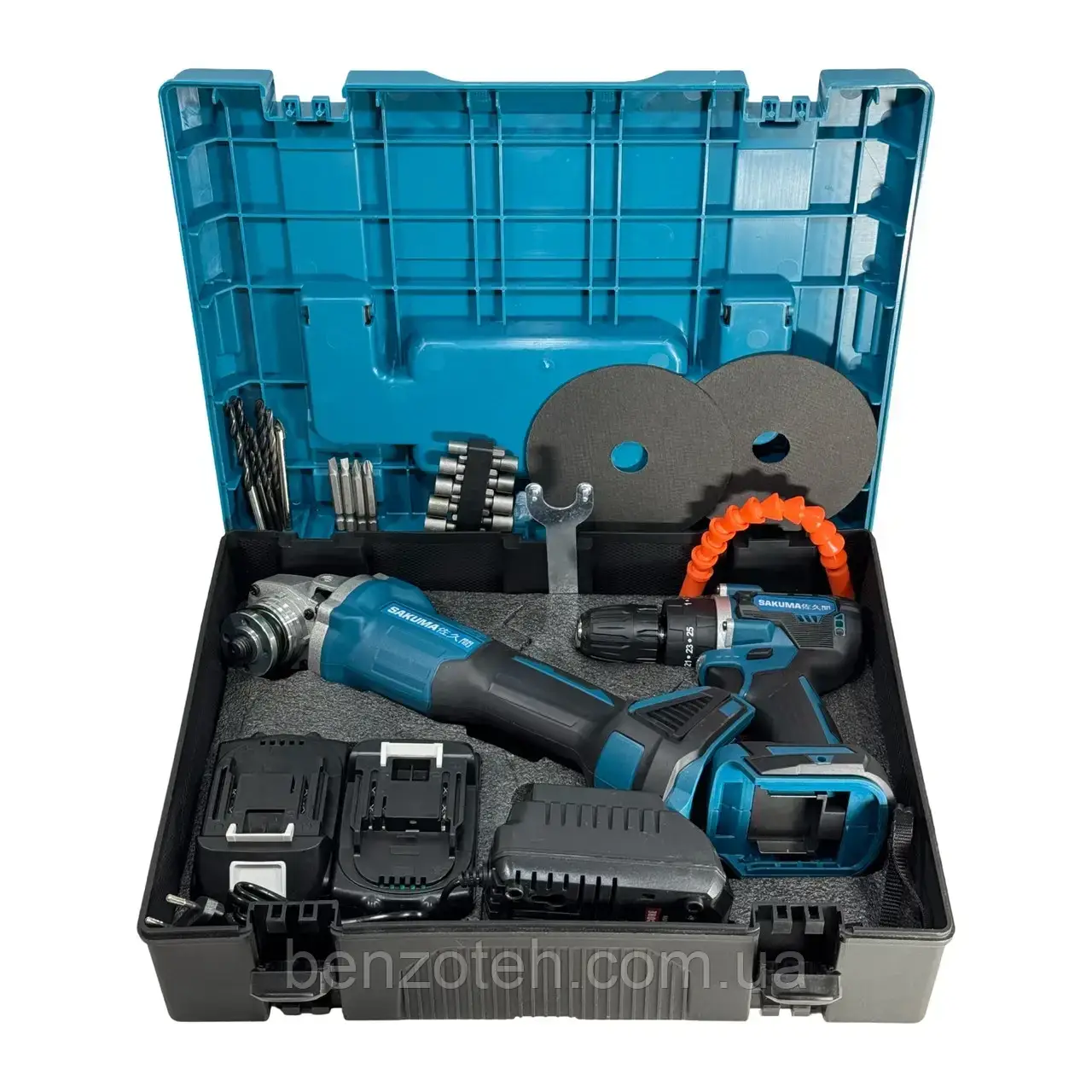 Набір акумуляторного інструменту Sakuma BLUE CX2T (CD5521B, CAG521B), фото 1