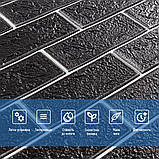 Панель стінова 700х700х5мм Чорна цегла з білим SW-00001503, фото 4