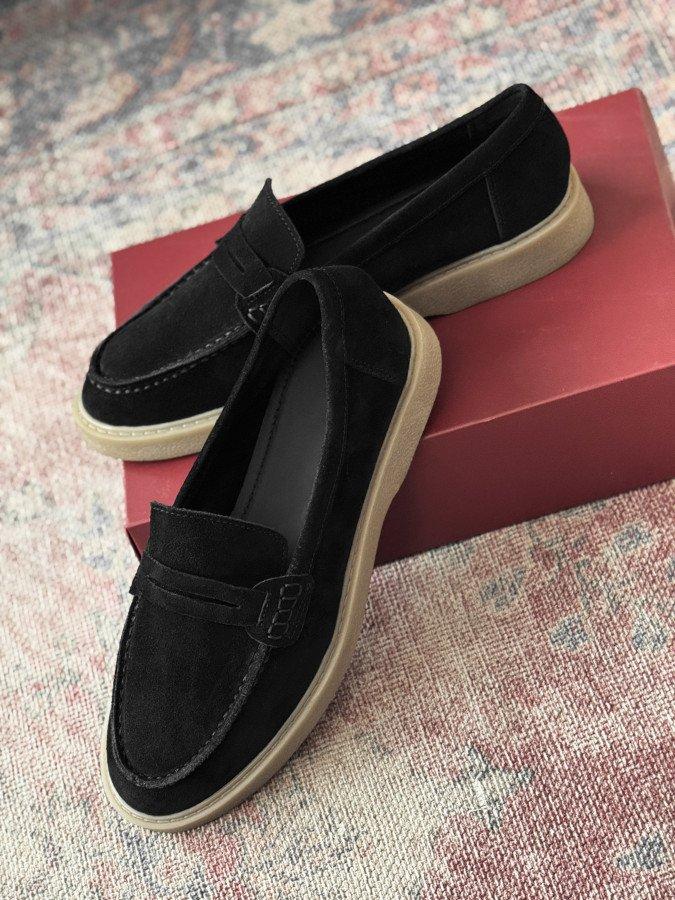 Women's loafers black DL7293, фото 1