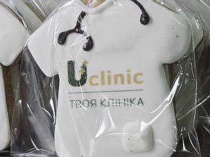 Пряник імбирний халат 8 см брендований з друком і розписом