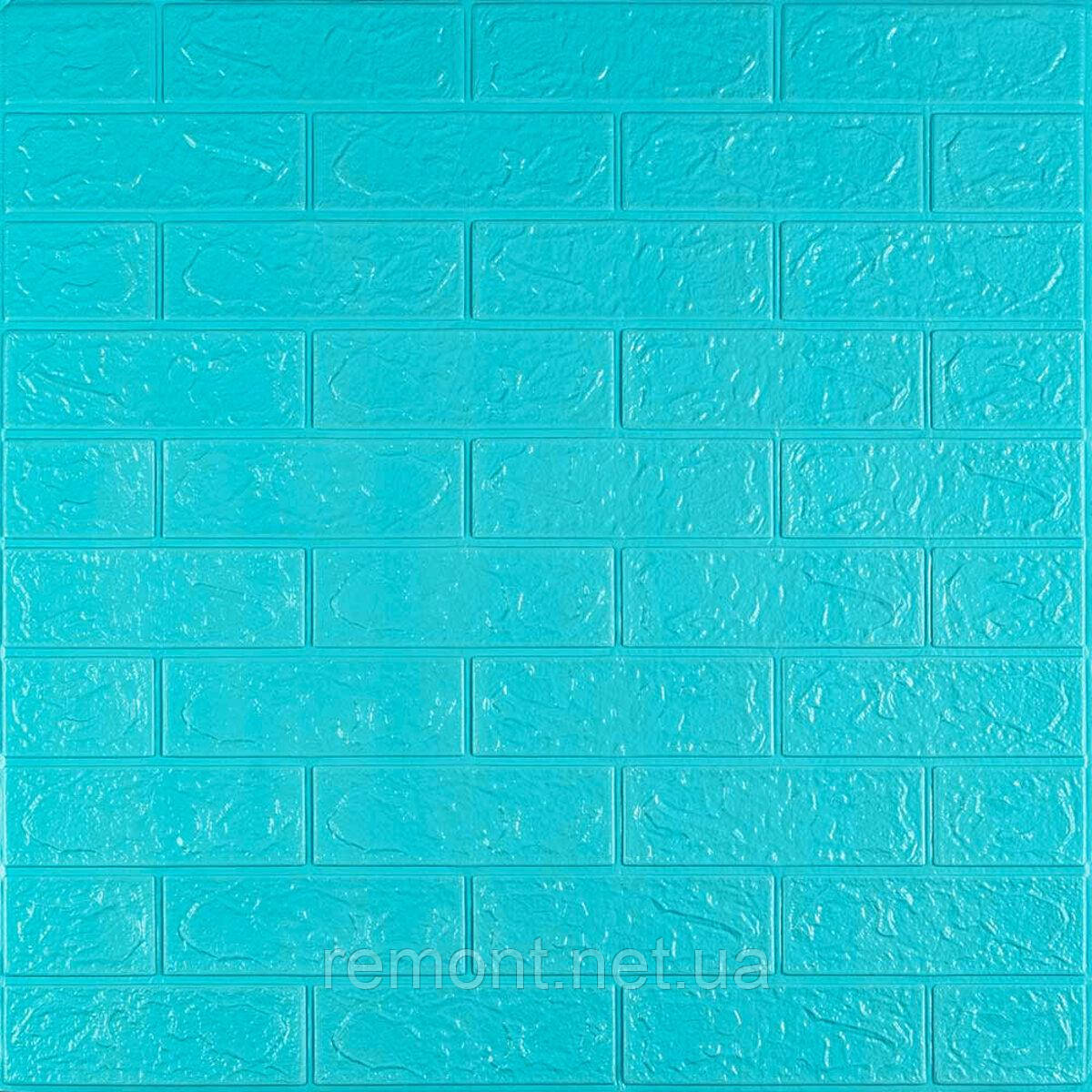 3D панель самоклеюча 700х770х3мм цегла Бірюза (002-3) SW-00000573, фото 1