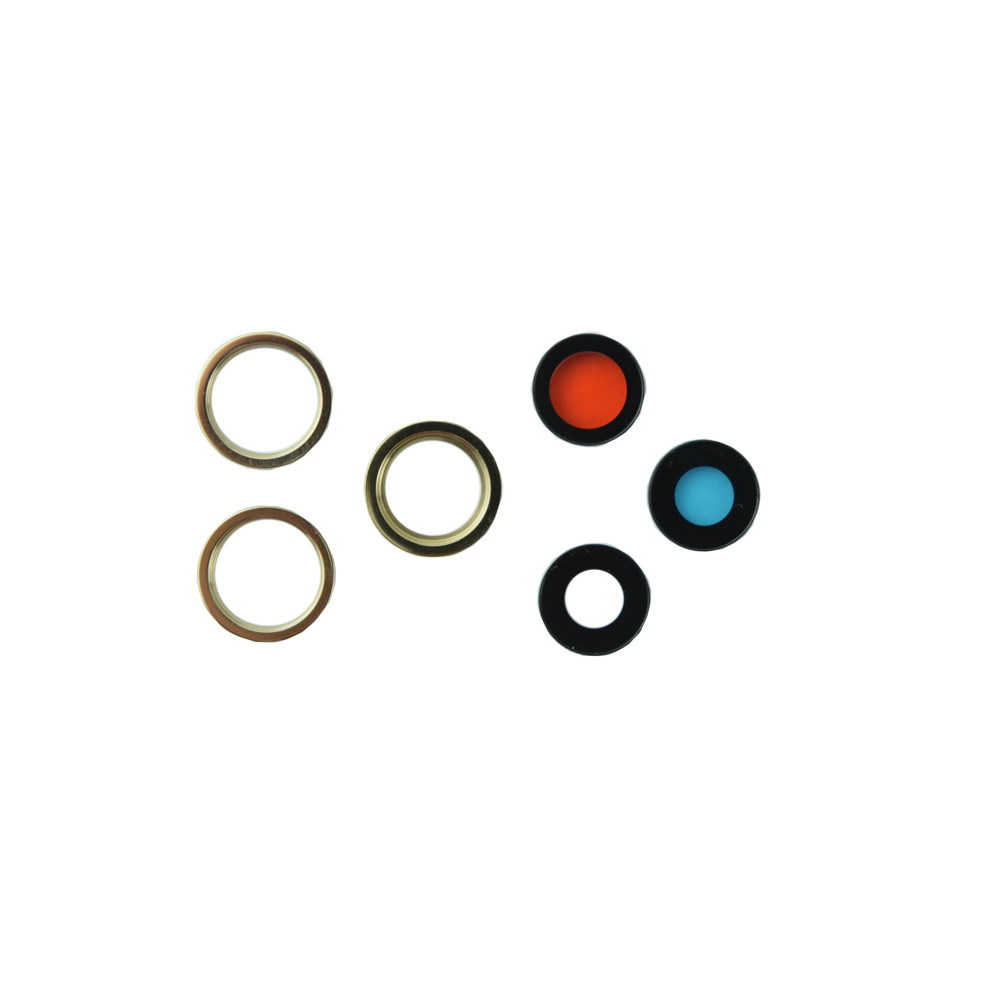 Скло камери iPhone 12 Pro (комплект 3шт) Gold, фото 1