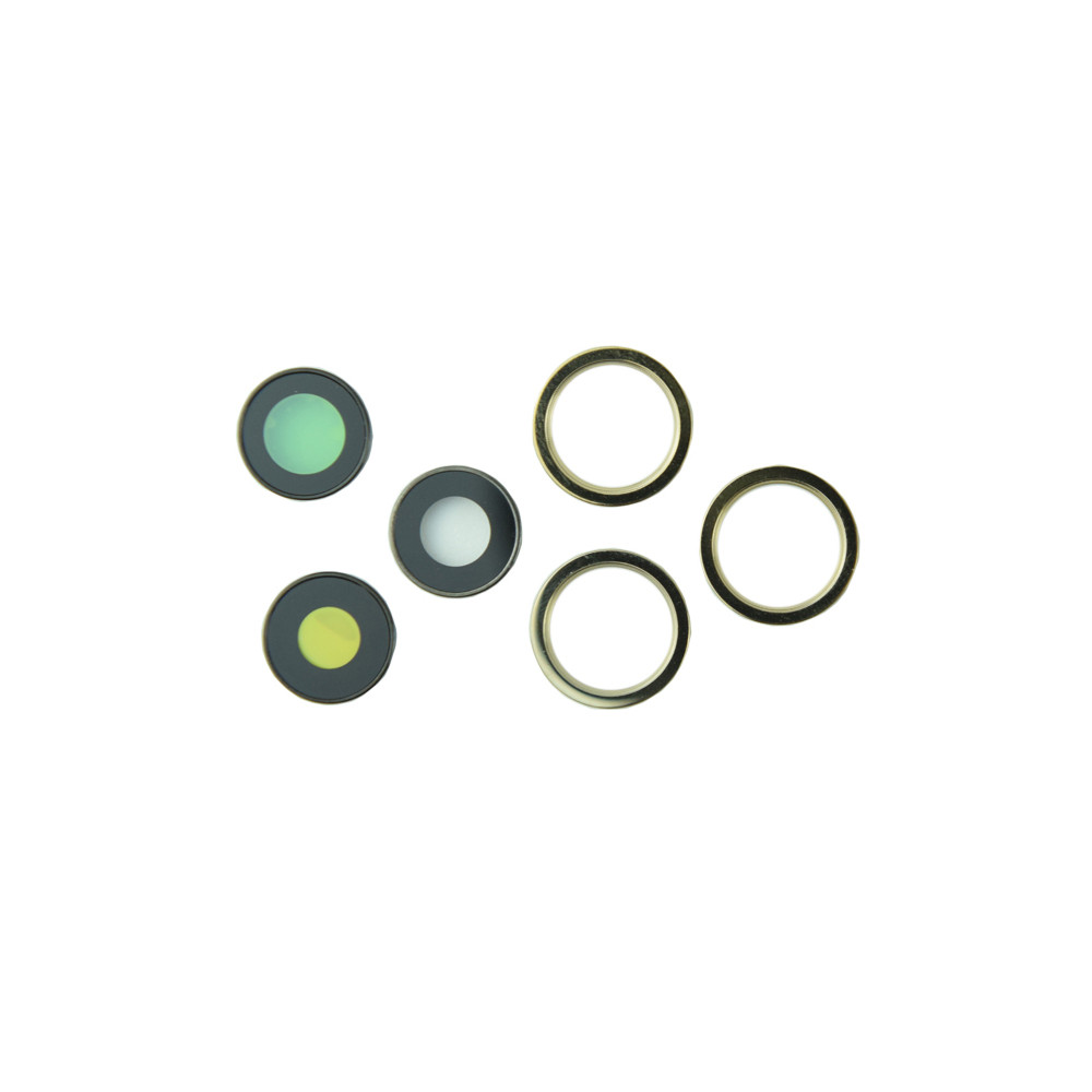 Скло камери iPhone 12 Pro Max (комплект 3шт) Gold, фото 1