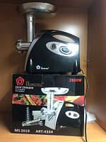 Бытовые электрические мясорубки 2400 Вт Электромясорубка 1,3 кг/мин Электрическая мясорубка с множеством насадок 220В