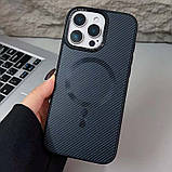 Чохол TPU+PC Carbon Mirage with MagSafe для Apple iPhone 15 Pro (6.1") Black, фото 3