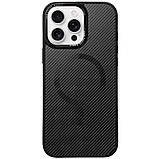 Чохол TPU+PC Carbon Mirage with MagSafe для Apple iPhone 15 Pro (6.1") Black, фото 4