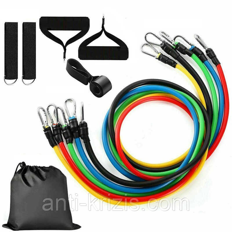 Еспандер трубчастий набори 5 джгутів Power Band G-8502