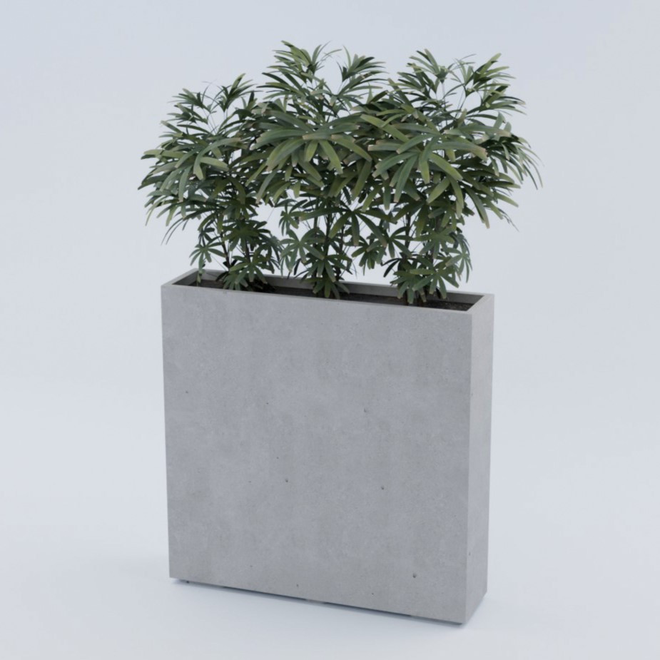 Вазон бетонний Барселона XL 100x100x25 см, вуличний садовий