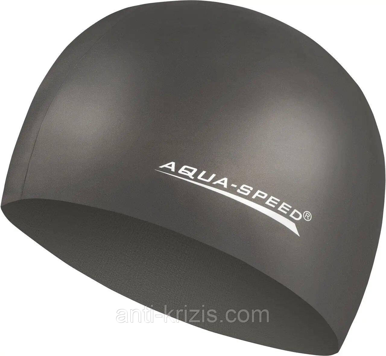 Шапка для плавання Aqua Speed MEGA 100-07 чорний Уні OSFM (Оригінал)