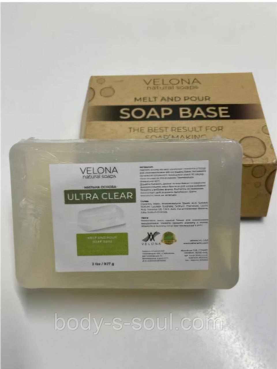 Мильна основа Velona Ultra Clear, заводська упаковка 907 г, фото 1