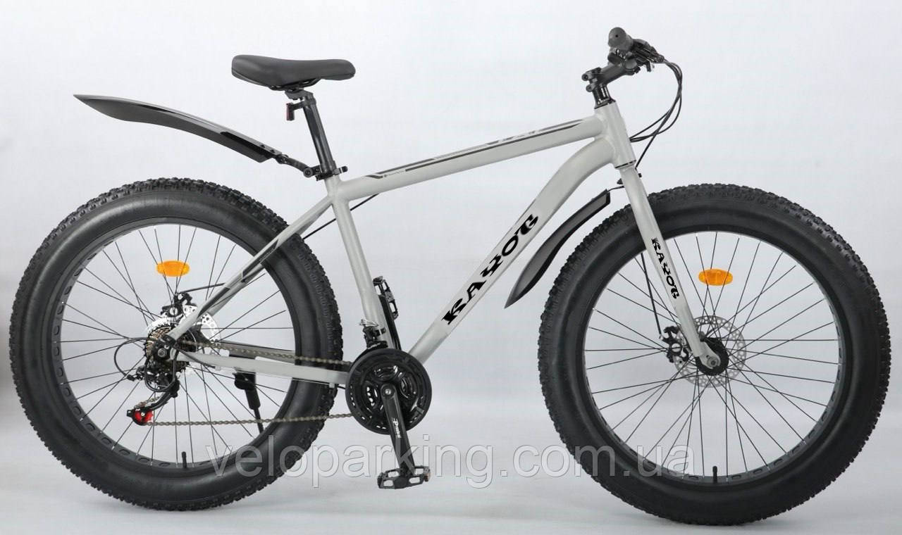 Фетбайк алюмінієвий 26/4.0 Kayot позашляховик велосипед Shimano широкі колеса фетбайк