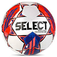М'яч футбол Select Brillant Training DB No5 білий-червоний (Оригінал) 086516-165