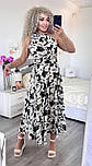Романтичне плаття міді без рукавів із зав'язкою на шиї та поясом (р. 42-48) 7036003, фото 4