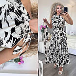 Романтичне плаття міді без рукавів із зав'язкою на шиї та поясом (р. 42-48) 7036003, фото 6