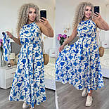 Романтичне плаття міді без рукавів із зав'язкою на шиї та поясом (р. 42-48) 7036003, фото 10