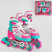 Ролики BEST ROLLER розмір 38-42 бірюзово-рожевий