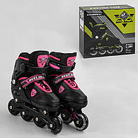 Ролики BEST ROLLER розмір 31-34 чорно-рожевий