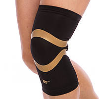 Наколінник бандаж еластичний 901301 S-XL 1 шт чорний-золотий