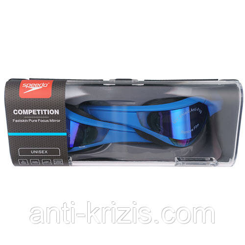 Окуляри для плавання Speedo Fastskin Pure Focus Mirror синій Уні OSFM 7-081028W/BL