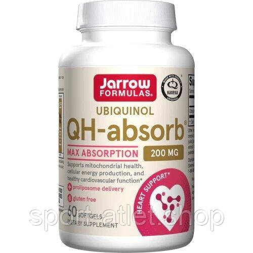 Натуральна добавка Jarrow Formulas Ubiquinol QH-Absorb 200 mg, 60 капсул, фото 1