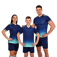 Форма футбольна комплект LIDONG Темно-синьо-чорний 4XS-2XL D-8853-3