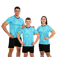 Форма футбольна комплект LIDONG Бірюзово-чорний 4XS-2XL D-8866-1