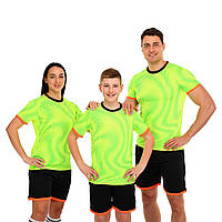 Форма футбольна комплект LIDONG Салатово-чорний 4XS-2XL D-8866-2