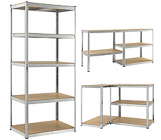 Стелаж LEOBRO 180 х 90 х 40 см, 265кг/полиця, 5 полиць (LB-R265-GAL) (mrk)