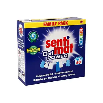 Порошок із киснем Sentimat Oxi Power 3.3kg на 60 прань — потужне вибілювання