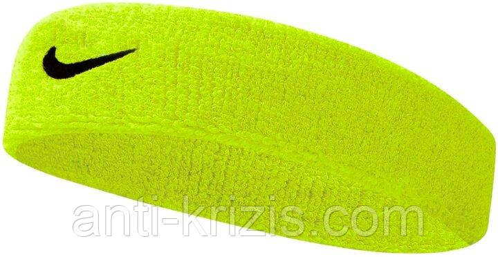 Повязка на голову Nike SWOOSH HEADBAND ATOMIC GREEN/BLACK OSFM зелений Уні OSFM N.NN.07.710.OS (Оригинал)