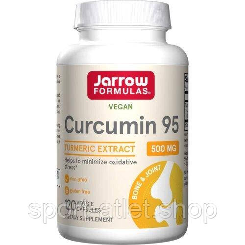 Натуральна добавка Jarrow Formulas Curcumin 95 500 mg, 120 вегакапсул, фото 1