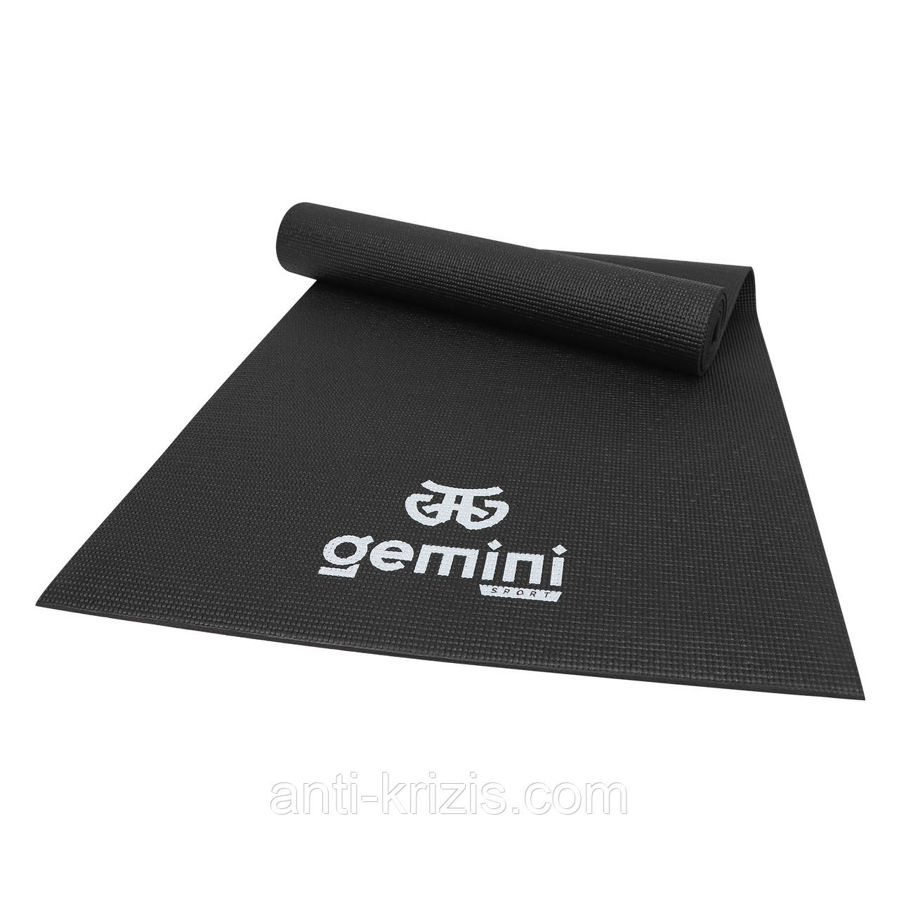 Коврик для фитнеса и йоги PVC Pro Gemini 173см*61cm*6mm PVCY-6BK