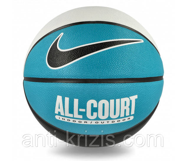 М'яч баскетбольний Nike Everyday All Court 8P Deflated розмір 7 White/Teal Nebula/Black N.100.4369.110.07