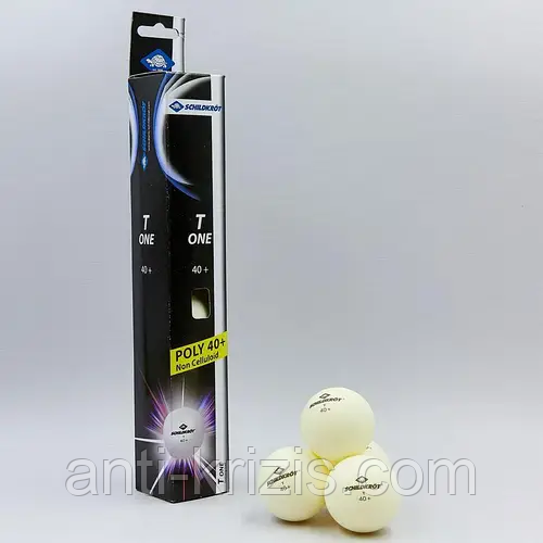 Кульки для настільного тенісу Donic 1-T One Poly 40+ Білій