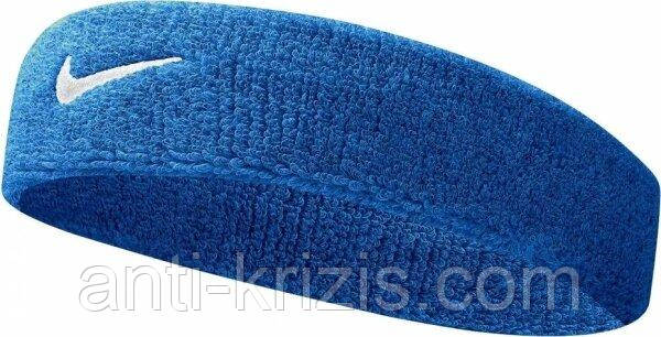 Пов'язка на голову Nike SWOOSH HEADBAND ROYAL BLUE/WHITE N.NN.07.402.OS (Оригінал)
