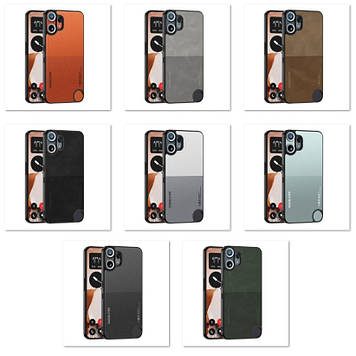 Чохол на Nothing CMF Phone 2 Pro бампер накладка TPU протиударний зі шкіряною вставкою "CMF-LEATHER"
