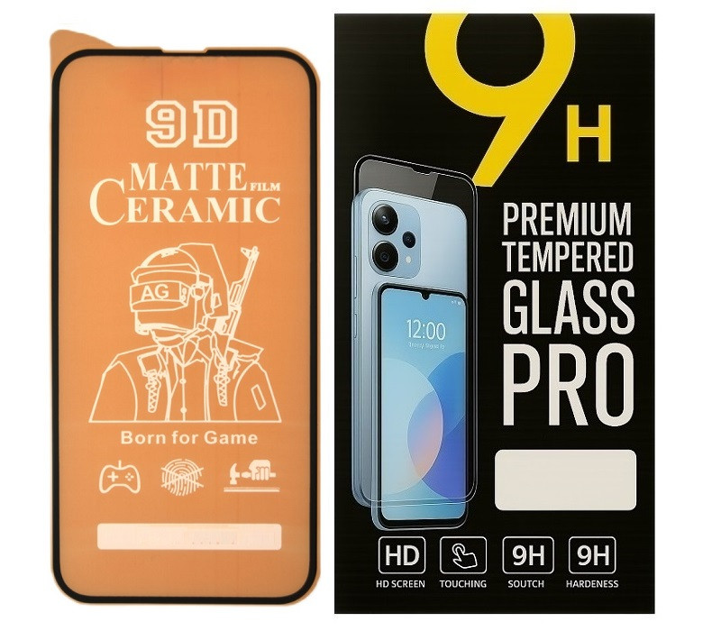 Протиударна захисна плівка Ceramics 9D для Apple iPhone 16e з чорною рамкою, матова