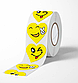 Наклейки жовте серце з Посмішкою 10 видів асорті рулон 500 шт 2.5 см стікер самоклеящіяся етикетка, фото 2