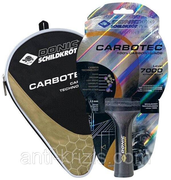 Набір ракетка для настільного тенісу Donic Carbotec 7000 with cover 758221 (Оригінал)