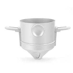 Пуровер/воронка/фільтр для ручного заварювання кави багаторазова Semi Coffee Maker, White