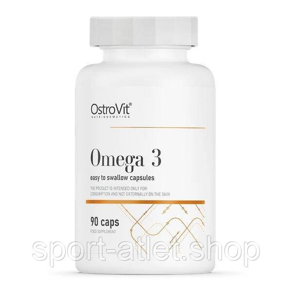 Омега-3 OstroVit Omega 3 Easy to Swallow, 90 капсул для підтримки серцево-судинної системи, фото 1