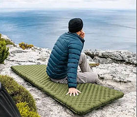 Самонадувний туристичний килимок-Каремат із подушкою і Вбудованим Насосом.