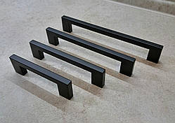 Якісна меблева ручка для офісу або будинку Matte black UU26GR - 128мм