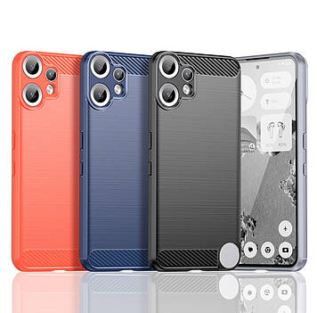 Чохол на Nothing CMF Phone 2 Pro бампер накладка TPU силіконовий протиударний прозорий "CARBON-F"