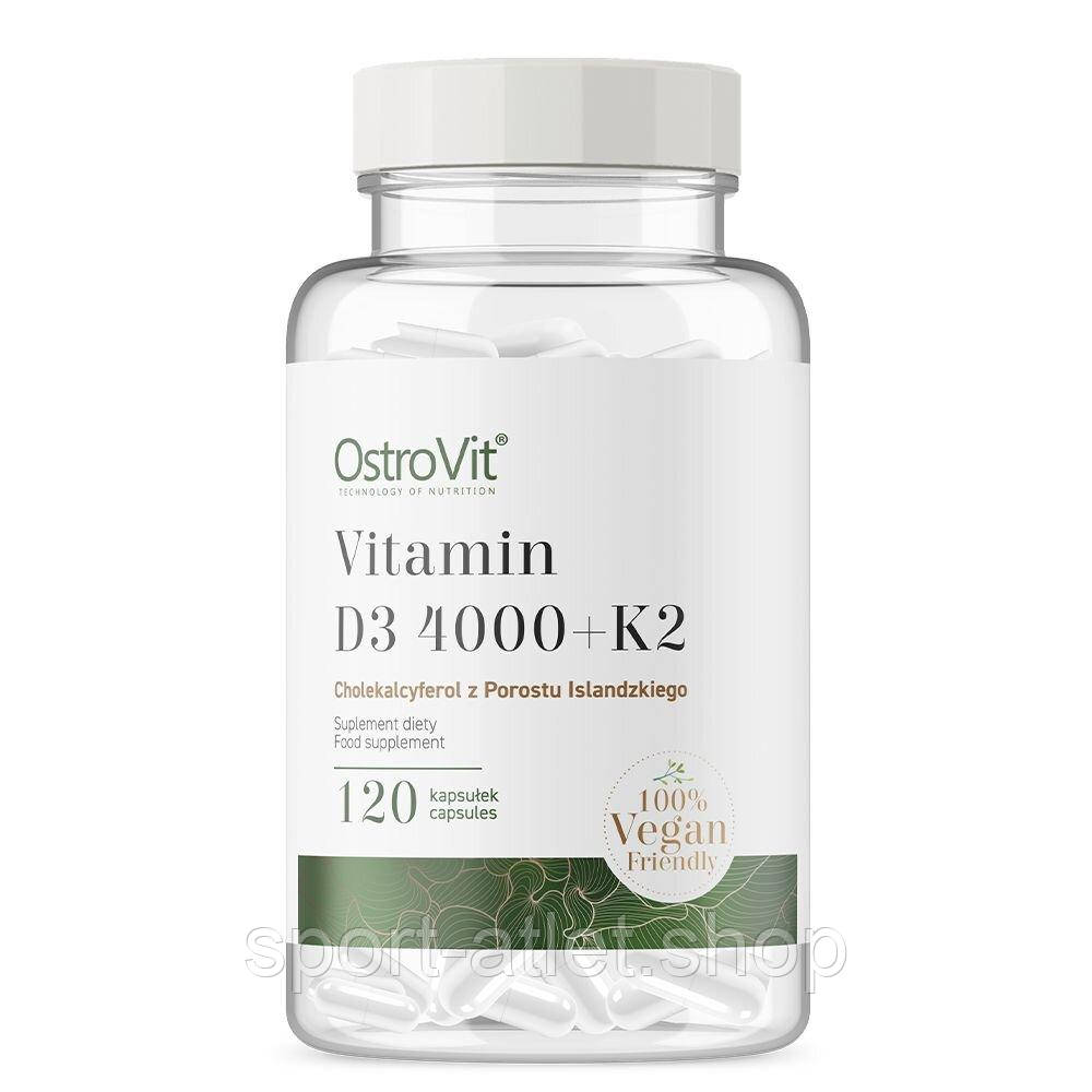 Вітаміни та мінерали OstroVit Vege Vitamin D3 4000 +K2, 120 вегакапсул