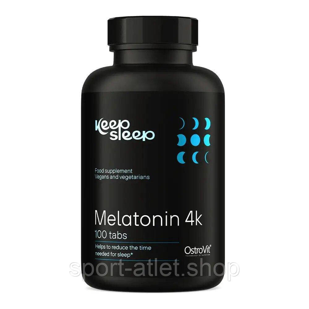 Мелатонін OstroVit Keep Sleep Melatonin 4K, 100 таблеток для покращення сну, фото 1