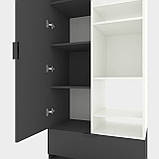 Шафа Home A001R 800х420х2300 ЛДСП Антрацит - Білий Сніг, фото 4