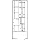 Шафа Home A002R 1000х420х2300 ЛДСП Кашемір - Дуб Артізан, фото 5