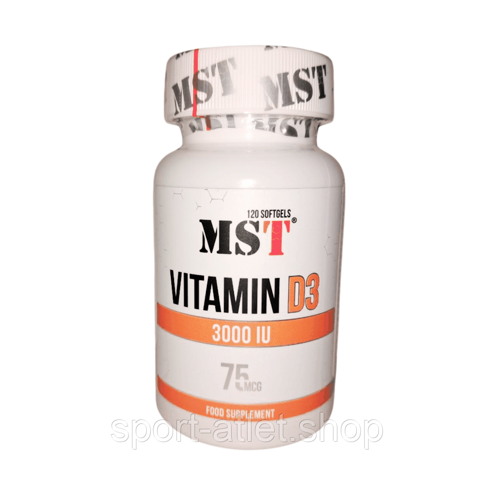 Вітаміни та мінерали MST Vitamin D3 3000 IU, 120 капсул